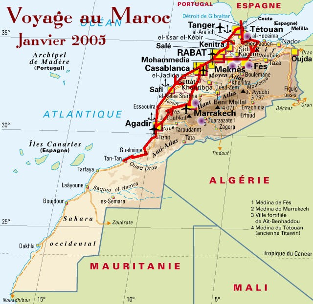 carte Maroc
