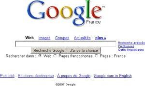 Moteur de recherche Google actualits