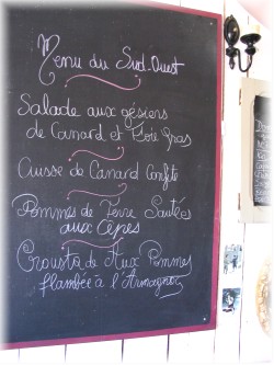 MENU DU SUD-OUEST